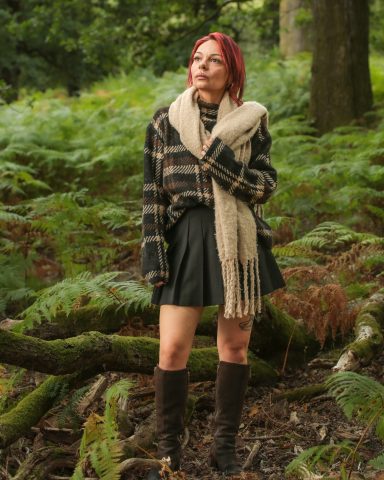 your promotions hostess marie x , on a fashion photoshoot in the forest of dean autumn fashion wear in the forest of dean